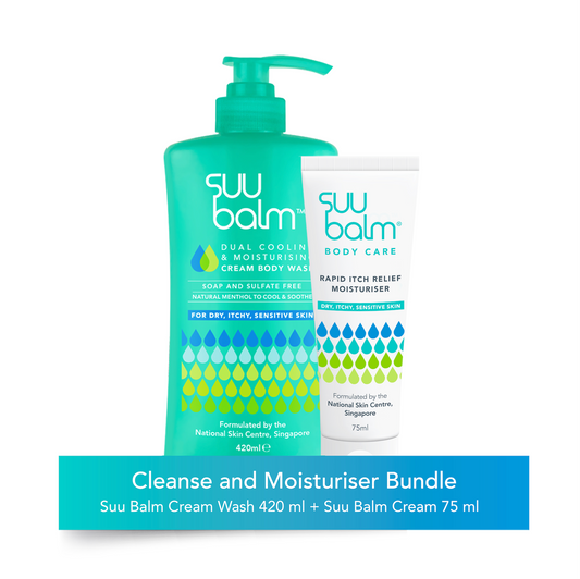 Suu Balm® Cleanse and Moisturiser Bundle - Cream Wash 450ml + Cream 75ml